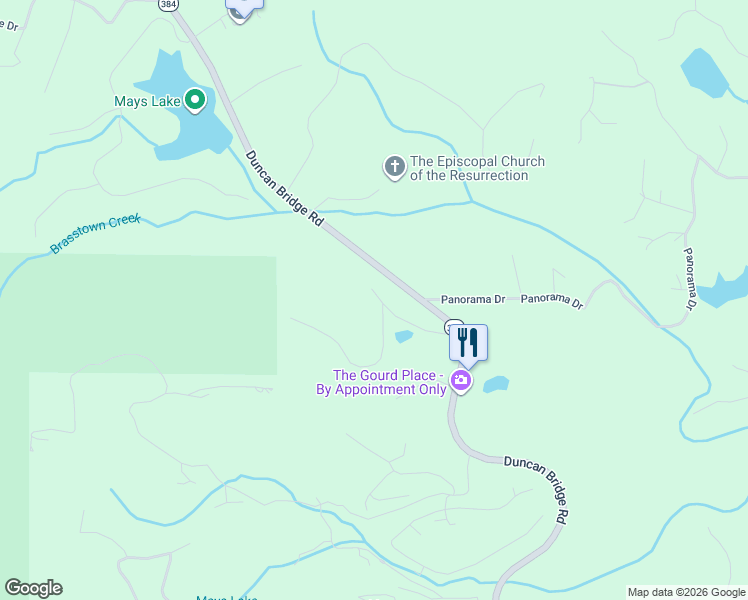 map of restaurants, bars, coffee shops, grocery stores, and more near 202 Chalet Drive in Sautee Nacoochee