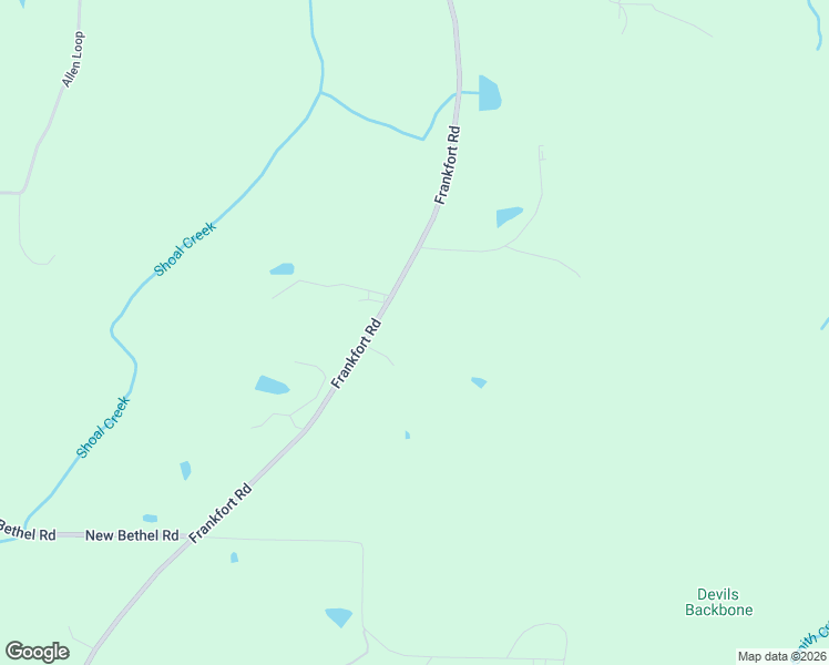 map of restaurants, bars, coffee shops, grocery stores, and more near Frankfort Road in Tuscumbia