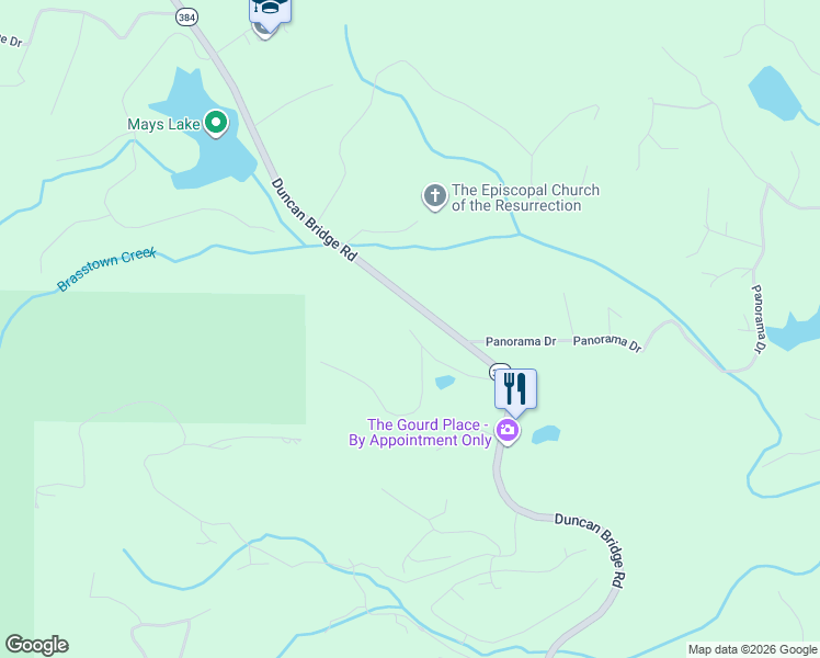map of restaurants, bars, coffee shops, grocery stores, and more near 1832 Duncan Bridge Road in Sautee Nacoochee