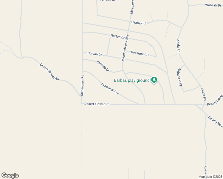 map of restaurants, bars, coffee shops, grocery stores, and more near Lynwood Avenue in Adelanto