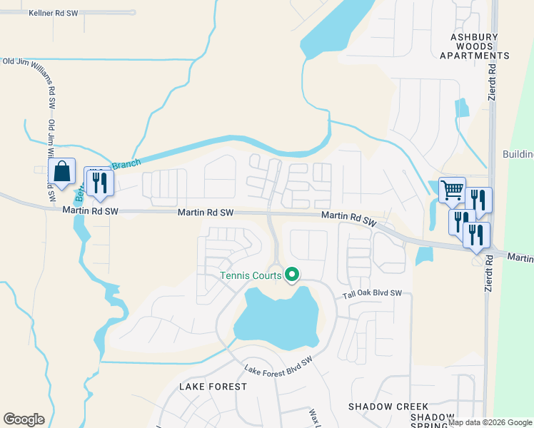 map of restaurants, bars, coffee shops, grocery stores, and more near in Huntsville