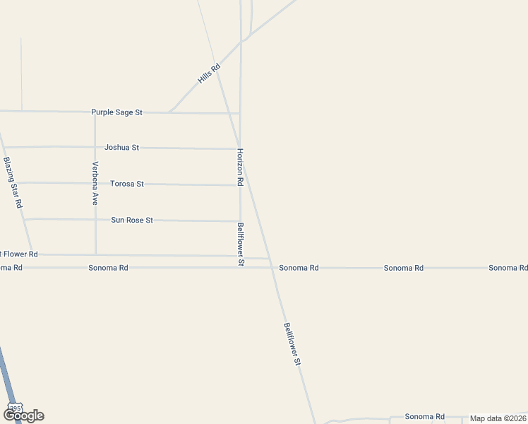 map of restaurants, bars, coffee shops, grocery stores, and more near 21855 Horizon Road in Adelanto