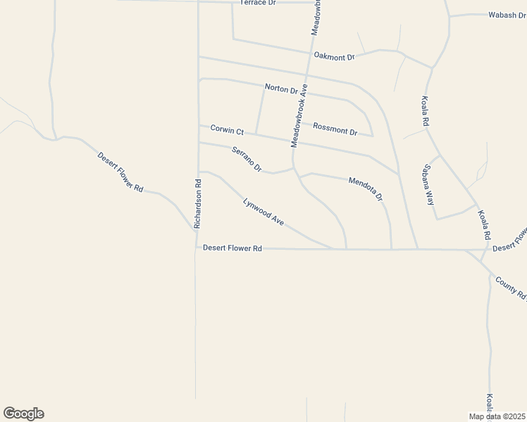 map of restaurants, bars, coffee shops, grocery stores, and more near Lynwood Avenue in Adelanto