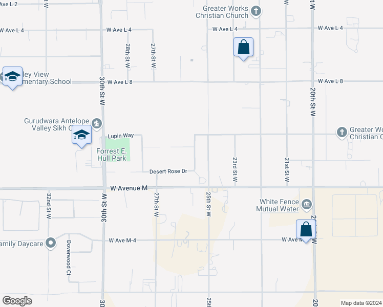 map of restaurants, bars, coffee shops, grocery stores, and more near 2540 Shmily Court in Lancaster
