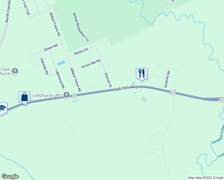map of restaurants, bars, coffee shops, grocery stores, and more near North Carolina 53 in Elizabethtown