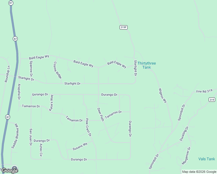 map of restaurants, bars, coffee shops, grocery stores, and more near 4965 Starlight Drive in Happy Jack