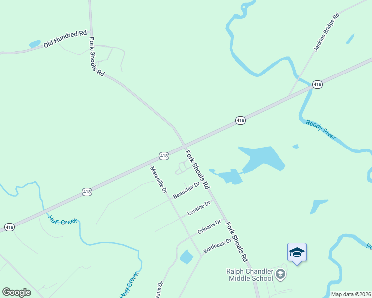 map of restaurants, bars, coffee shops, grocery stores, and more near 1011 Fork Shoals Road in Greenville