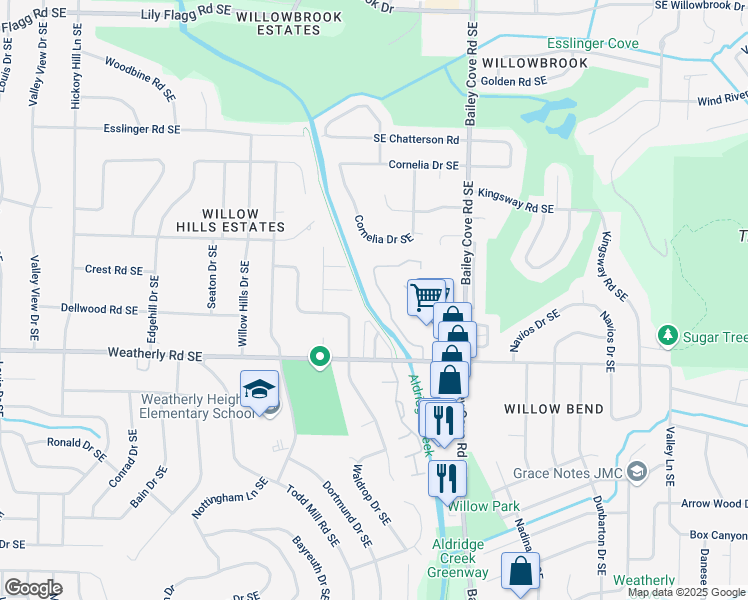 map of restaurants, bars, coffee shops, grocery stores, and more near 9020 Mahogany Row Southeast in Huntsville