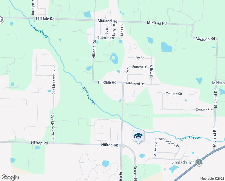 map of restaurants, bars, coffee shops, grocery stores, and more near 1300 Dunn Circle in Alexander