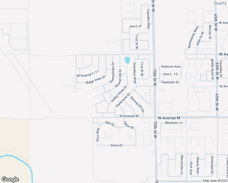 map of restaurants, bars, coffee shops, grocery stores, and more near 42180 Round Hill Drive in Quartz Hill