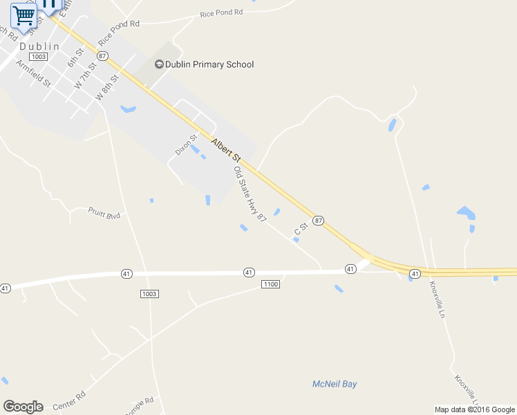 map of restaurants, bars, coffee shops, grocery stores, and more near 221 Old State Highway 87 in Elizabethtown