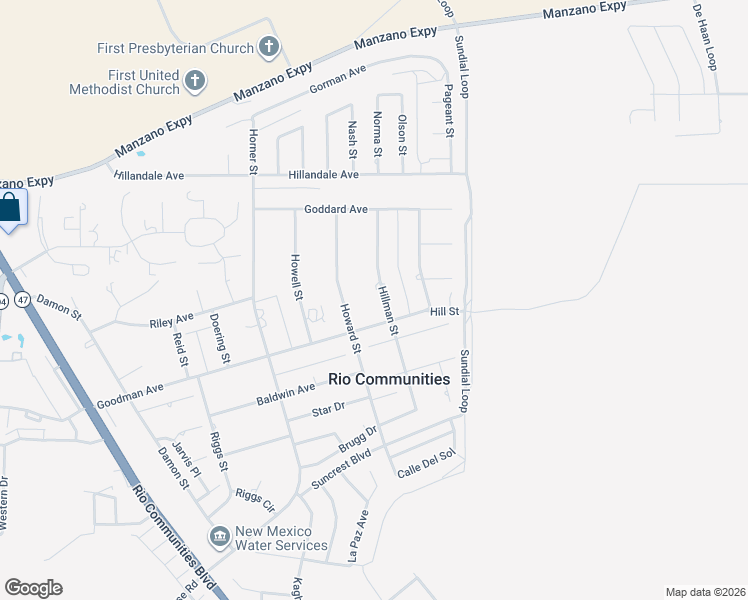 map of restaurants, bars, coffee shops, grocery stores, and more near 118 Hillman Street in Belen