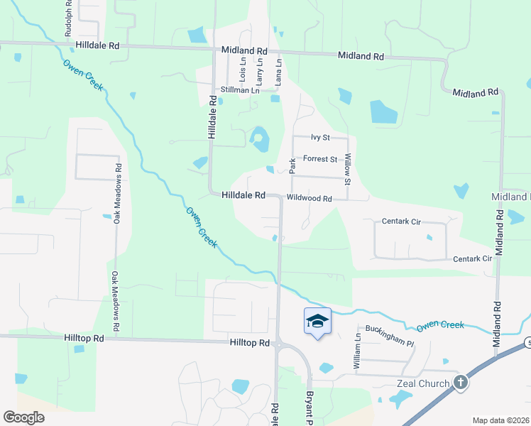 map of restaurants, bars, coffee shops, grocery stores, and more near 1300 Dunn Circle in Alexander