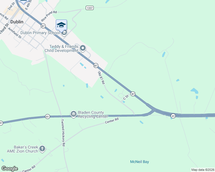 map of restaurants, bars, coffee shops, grocery stores, and more near 237 Old State Highway 87 in Elizabethtown