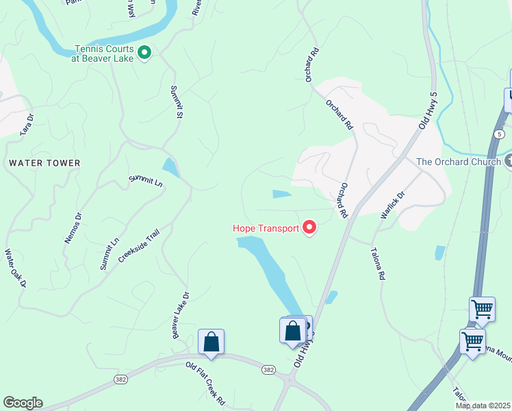 map of restaurants, bars, coffee shops, grocery stores, and more near 227 Sanford Road in Ellijay