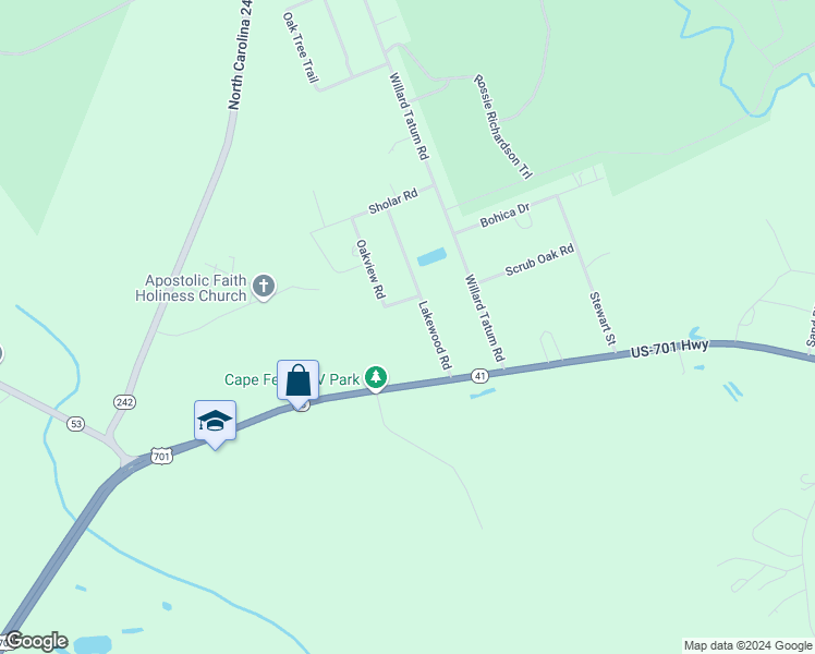 map of restaurants, bars, coffee shops, grocery stores, and more near 123 Lakewood Road in Elizabethtown