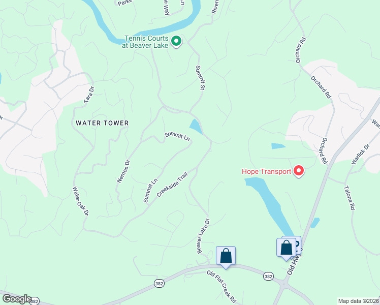 map of restaurants, bars, coffee shops, grocery stores, and more near 8 Creekside Trail in Ellijay