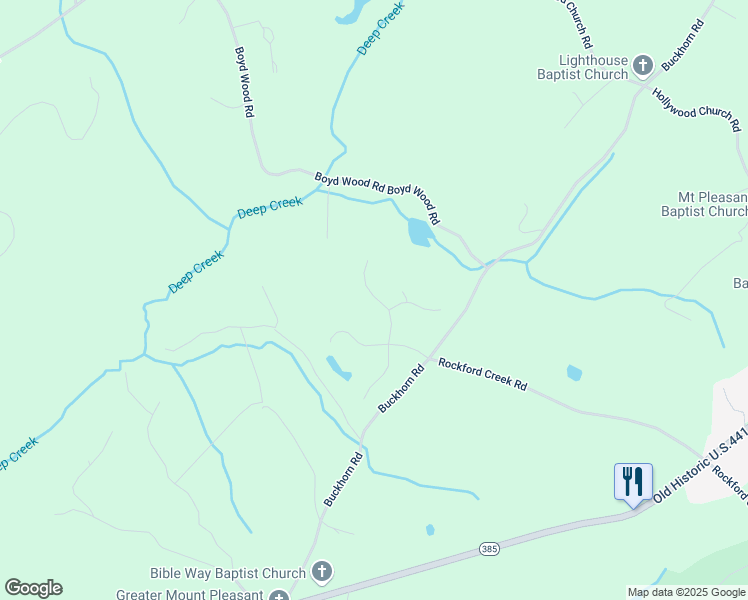 map of restaurants, bars, coffee shops, grocery stores, and more near 525 Mountain Vista in Clarkesville