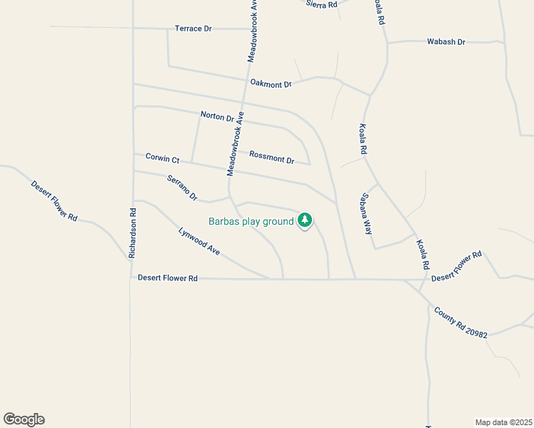 map of restaurants, bars, coffee shops, grocery stores, and more near Mendota Drive in Adelanto