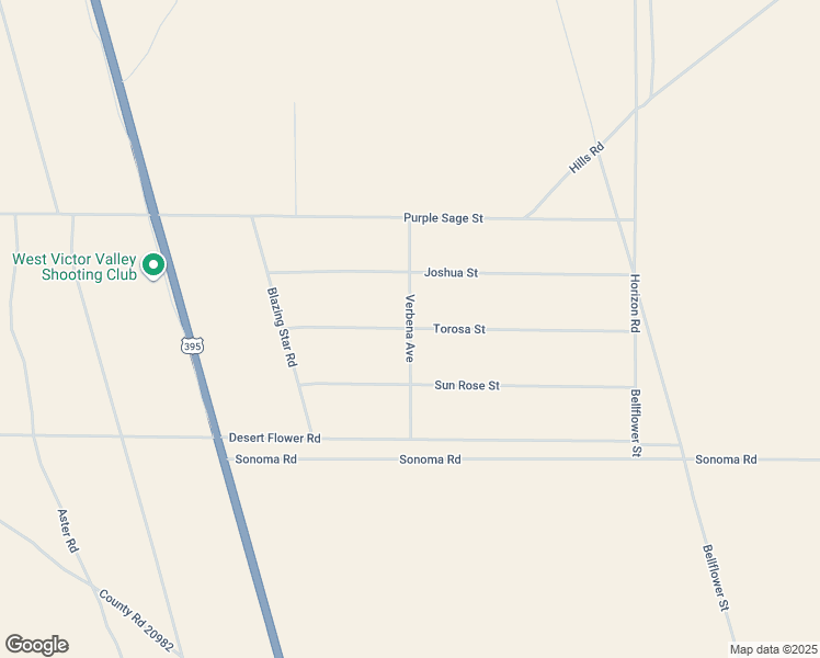 map of restaurants, bars, coffee shops, grocery stores, and more near Verbena Avenue in Adelanto