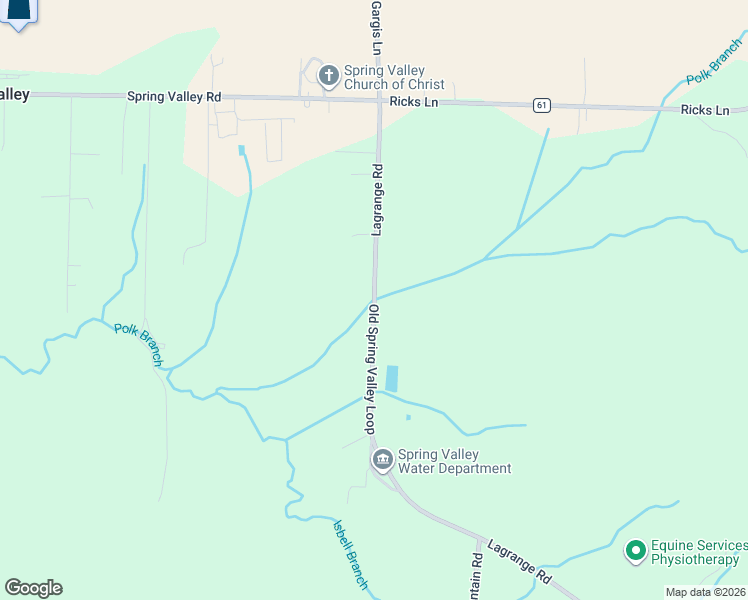map of restaurants, bars, coffee shops, grocery stores, and more near Lagrange Road in Tuscumbia