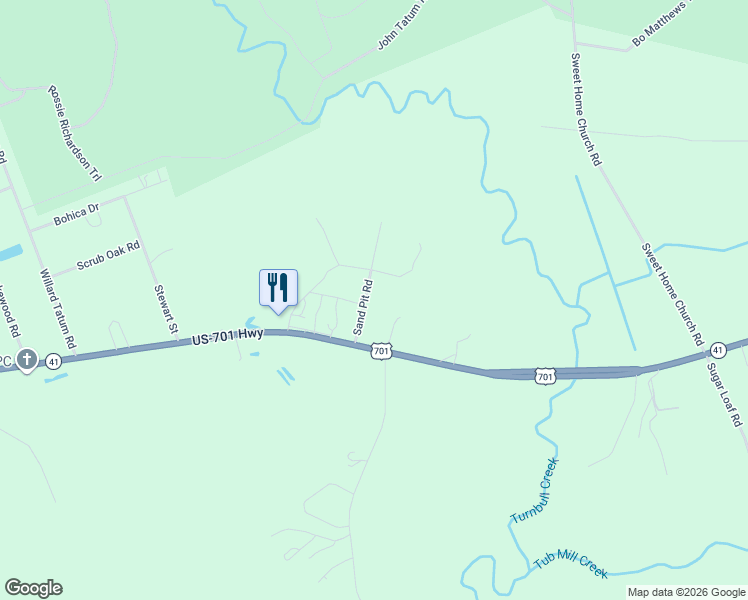 map of restaurants, bars, coffee shops, grocery stores, and more near 130 Sand Pit Road in Elizabethtown