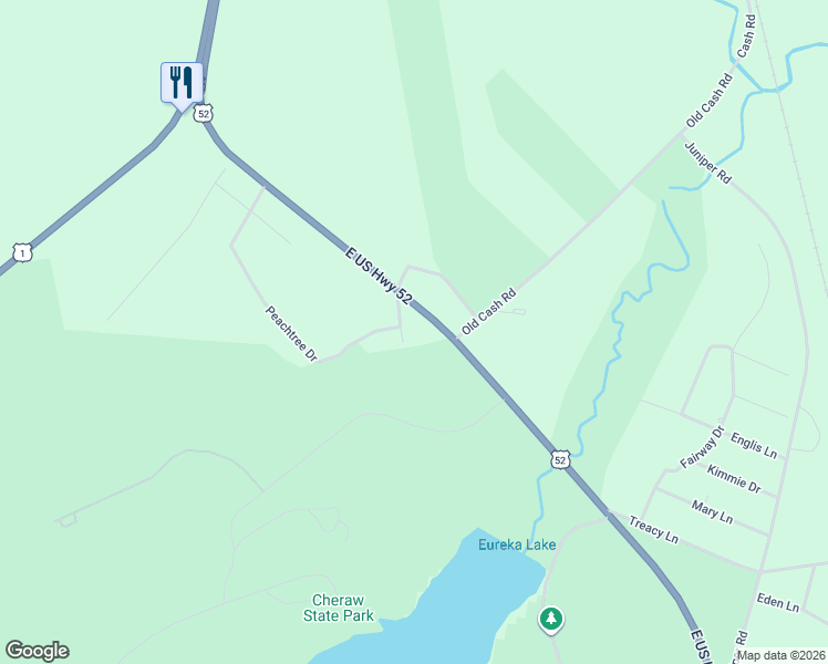 map of restaurants, bars, coffee shops, grocery stores, and more near 1825-1851 U.S. 52 in Cheraw