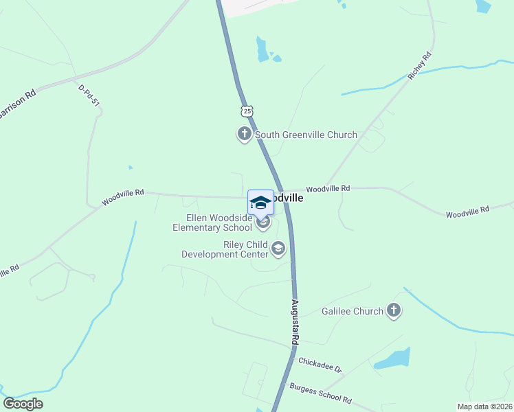 map of restaurants, bars, coffee shops, grocery stores, and more near 298 Woodville Road in Pelzer