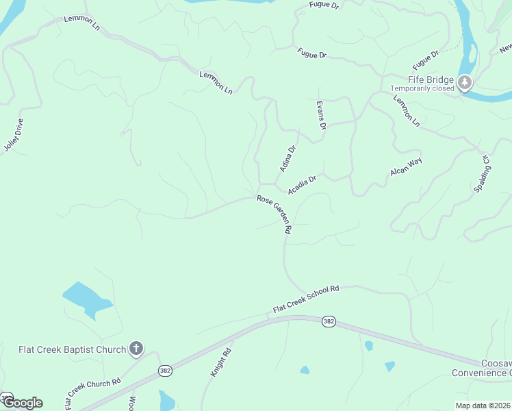 map of restaurants, bars, coffee shops, grocery stores, and more near 405 Rose Garden Road in Ellijay