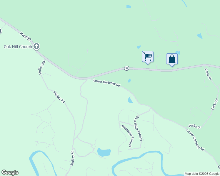 map of restaurants, bars, coffee shops, grocery stores, and more near Lower Cartecay Road in Ellijay