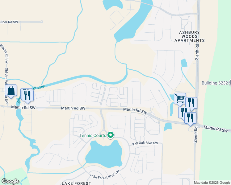 map of restaurants, bars, coffee shops, grocery stores, and more near 1408 Nature Walk Boulevard Southwest in Huntsville