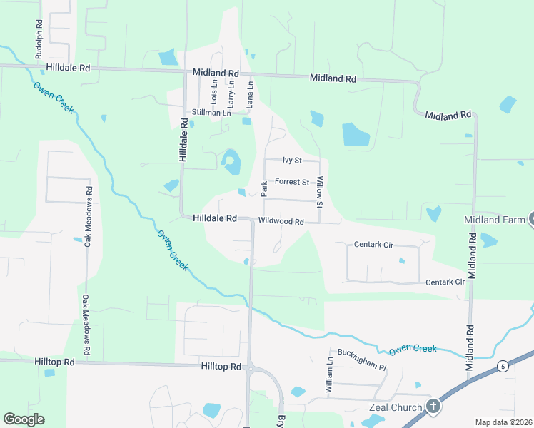 map of restaurants, bars, coffee shops, grocery stores, and more near 1510 Wildwood Road in Alexander