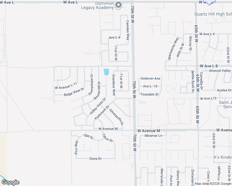 map of restaurants, bars, coffee shops, grocery stores, and more near 7044 West Avenue L-11 in Lancaster