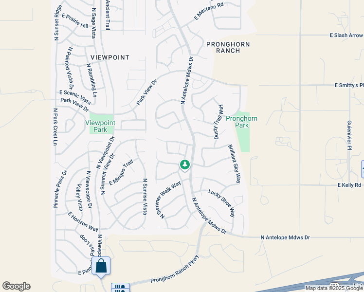 map of restaurants, bars, coffee shops, grocery stores, and more near 7673 East Circle Wagons Way in Prescott Valley