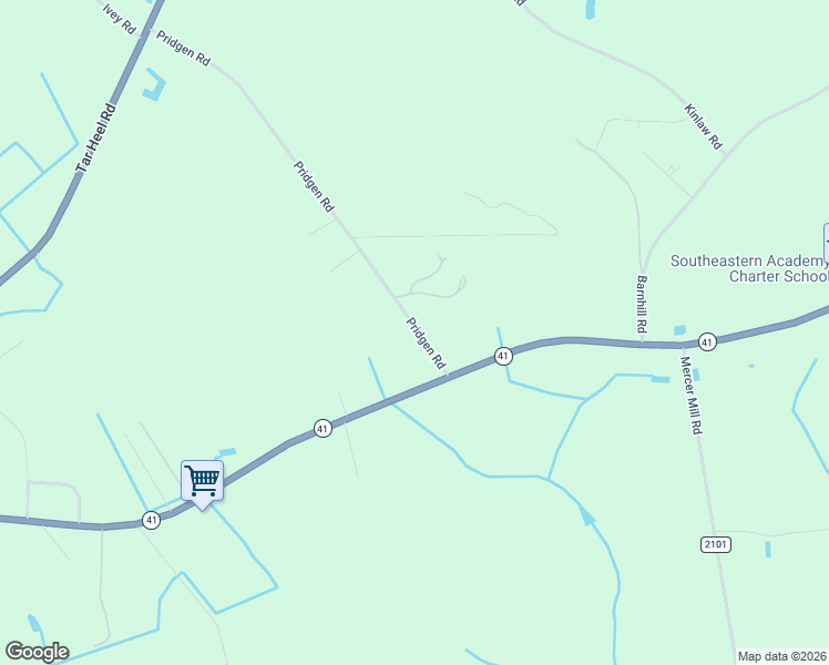 map of restaurants, bars, coffee shops, grocery stores, and more near 571 Pridgen Road in Lumberton