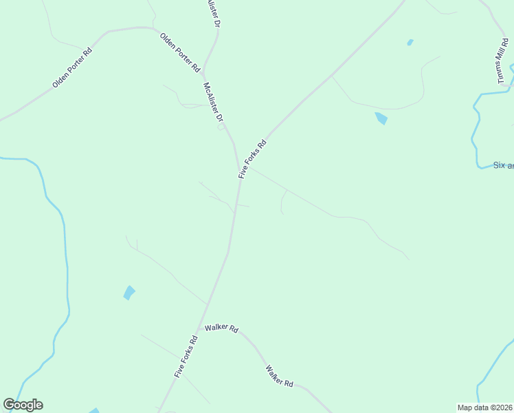 map of restaurants, bars, coffee shops, grocery stores, and more near 1550 Five Forks Road in Pendleton