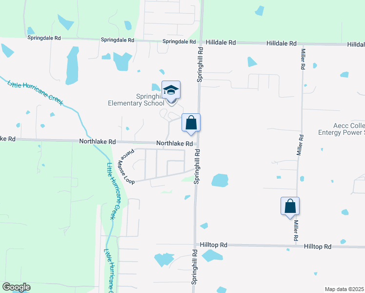 map of restaurants, bars, coffee shops, grocery stores, and more near 6501 Pierce Manse Loop in Benton