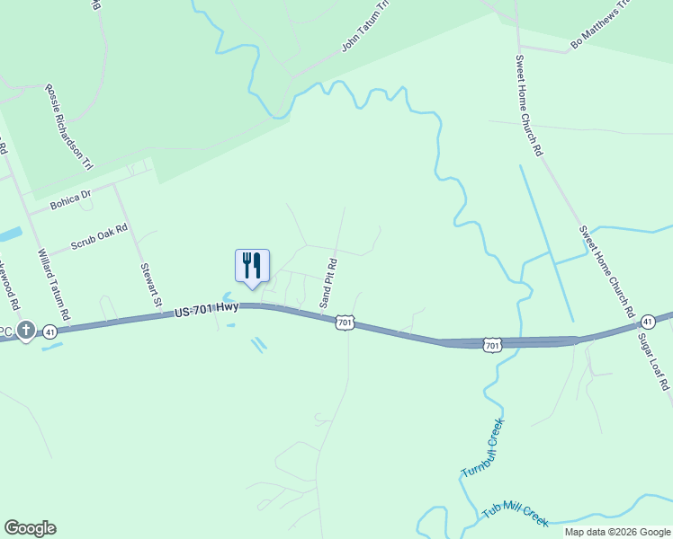 map of restaurants, bars, coffee shops, grocery stores, and more near 130 Sand Pit Road in Elizabethtown