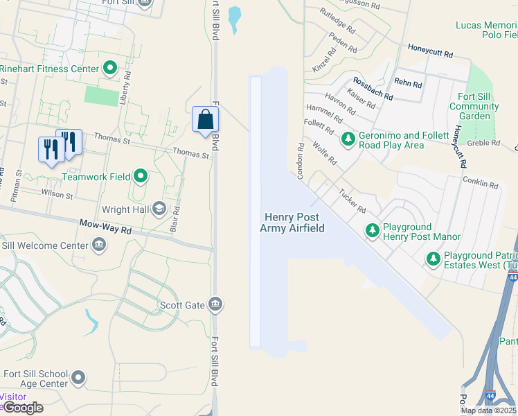 map of restaurants, bars, coffee shops, grocery stores, and more near in Lawton