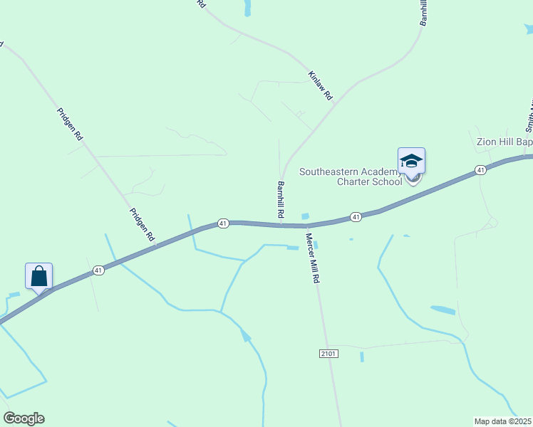 map of restaurants, bars, coffee shops, grocery stores, and more near 11691 North Carolina 41 in Lumberton
