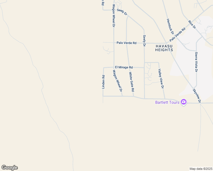 map of restaurants, bars, coffee shops, grocery stores, and more near 7568 Linden Road in Lake Havasu City