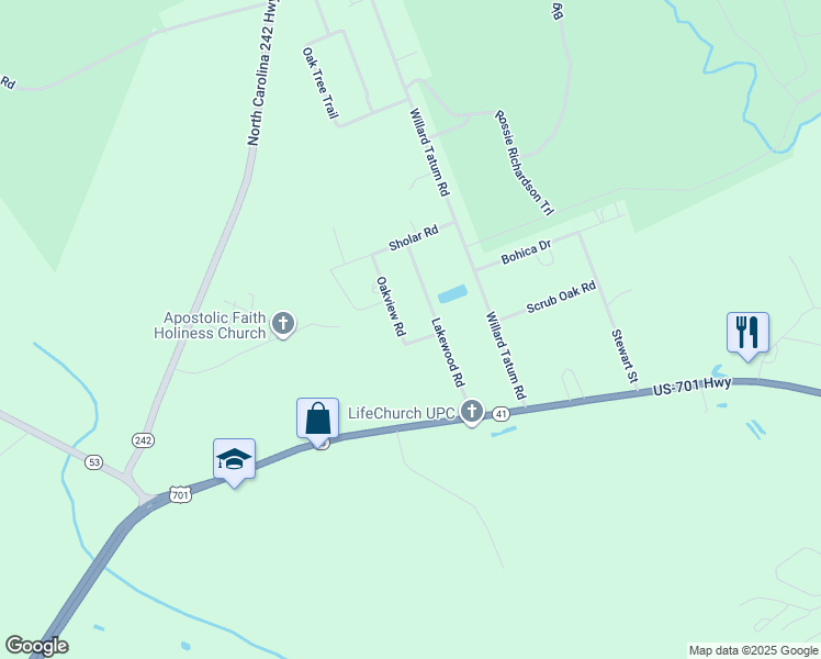 map of restaurants, bars, coffee shops, grocery stores, and more near in Bladenboro