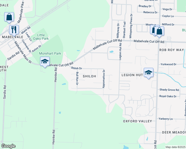 map of restaurants, bars, coffee shops, grocery stores, and more near 11017 Marks Mill Court in Little Rock