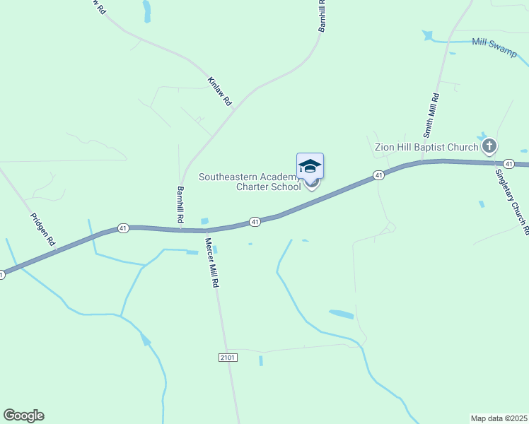 map of restaurants, bars, coffee shops, grocery stores, and more near 12069 North Carolina 41 in Lumberton