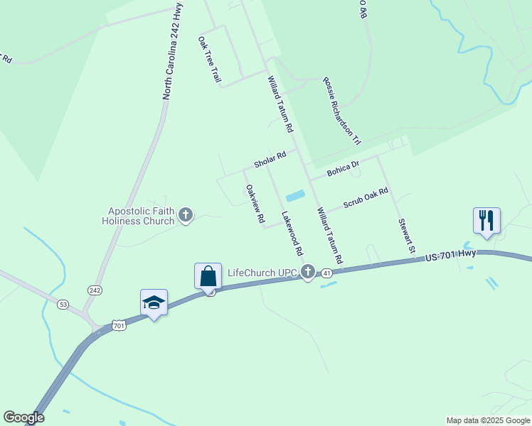 map of restaurants, bars, coffee shops, grocery stores, and more near in Bladenboro