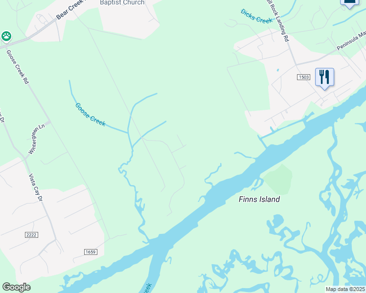 map of restaurants, bars, coffee shops, grocery stores, and more near 107 Brandon Avenue in Hubert