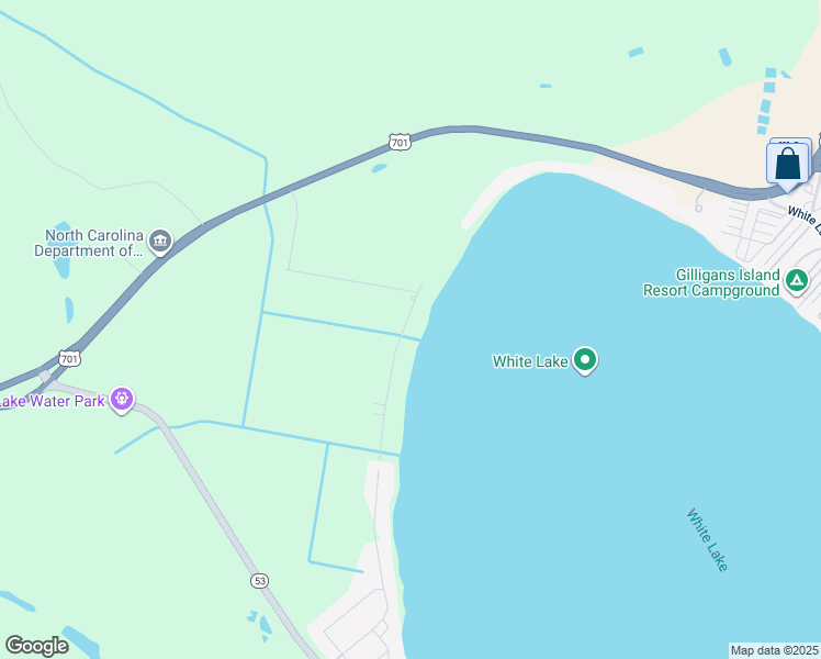 map of restaurants, bars, coffee shops, grocery stores, and more near Turtle Cove Drive in Robeson County