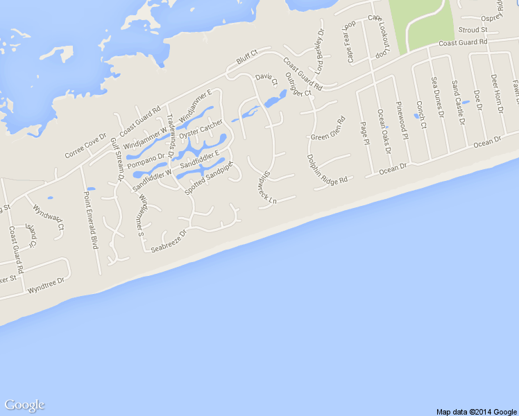 map of restaurants, bars, coffee shops, grocery stores, and more near 9937 Louise Howard Ct in Emerald Isle