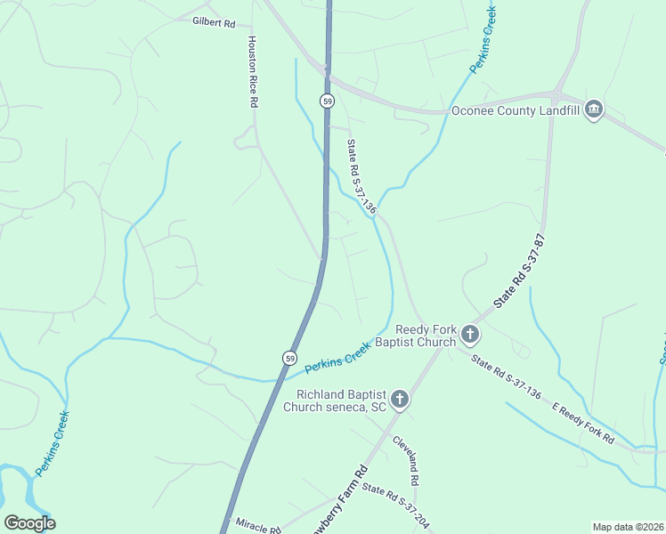 map of restaurants, bars, coffee shops, grocery stores, and more near 201 Tokeena Road in Seneca