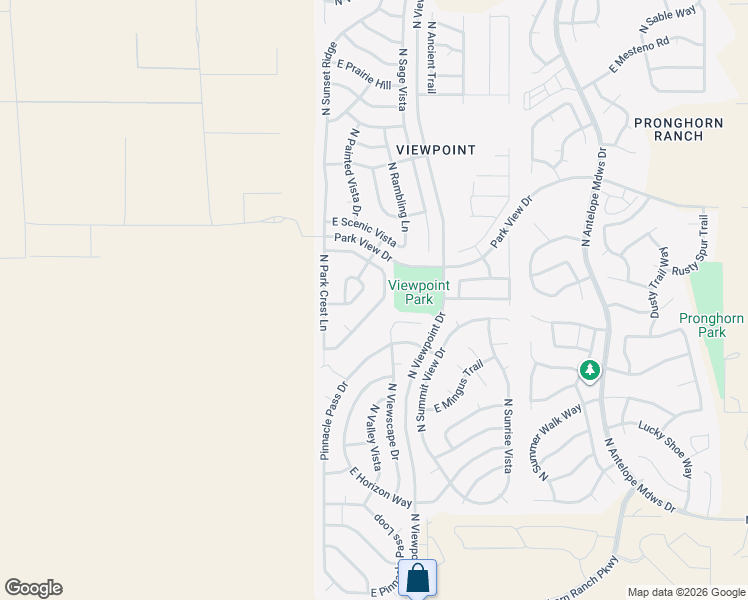 map of restaurants, bars, coffee shops, grocery stores, and more near 7193 East Park Ridge Drive in Prescott Valley